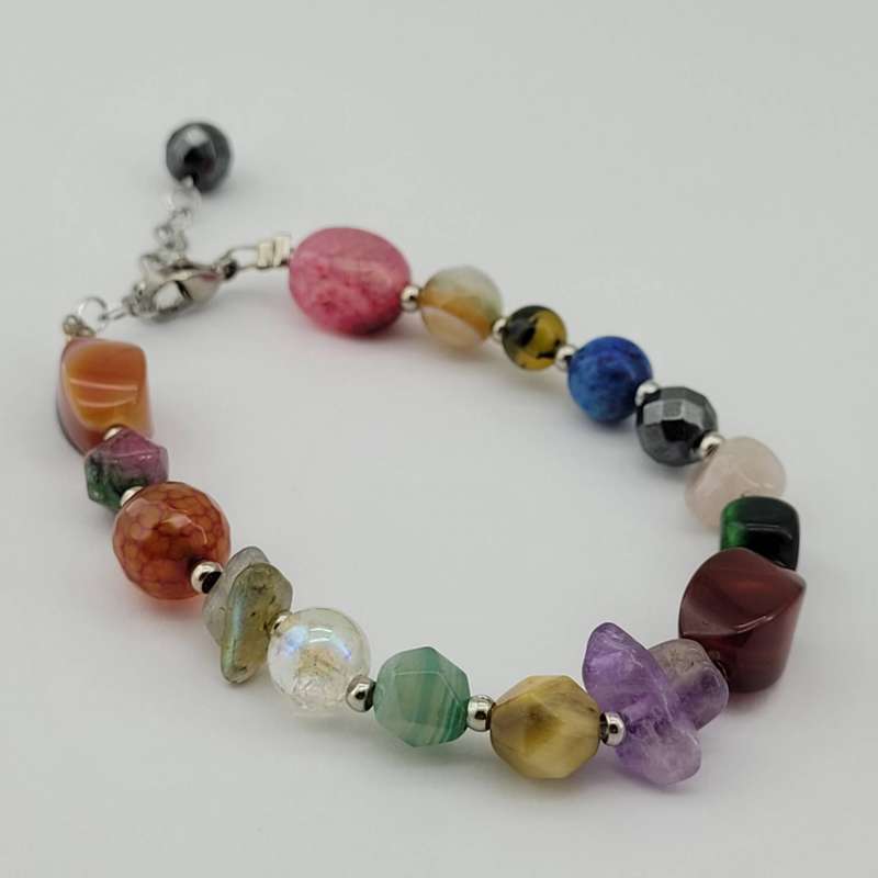 دستبند زنانه مدل سنگ چاکرا کد 814 دستبند زنانه مدل سنگ چاکرا کد 814