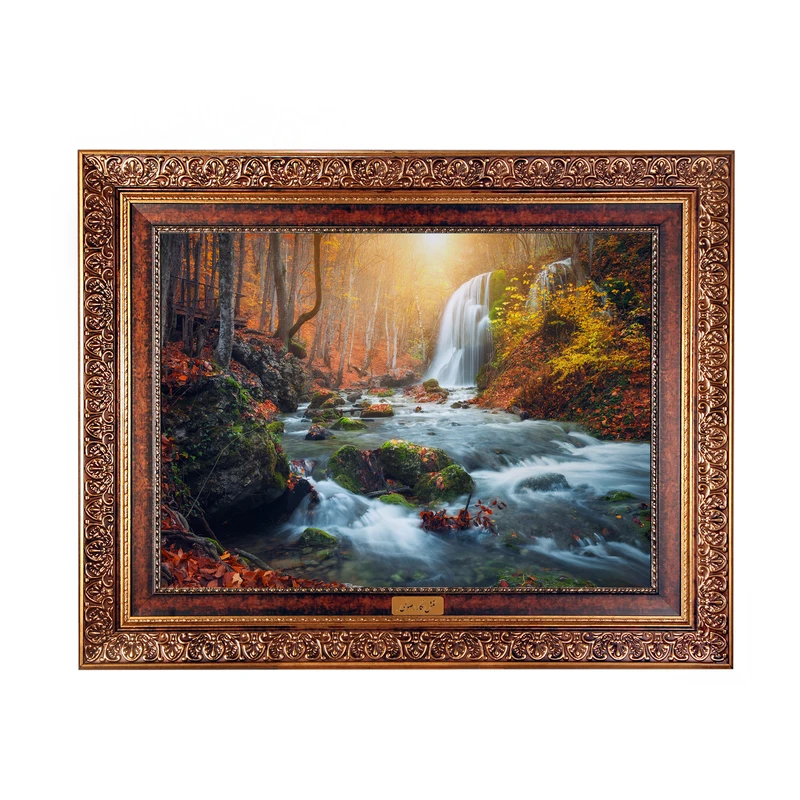 تابلو فرش ماشینی نقش نگار رضوی طرح منظره کد 179KC