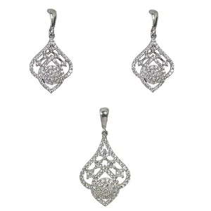 نیم ست نقره زنانه کد 66430