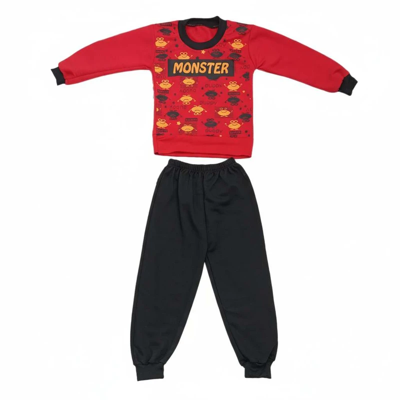 ست سویشرت و شلوار راحتی پسرانه مدل Monster کد 0023