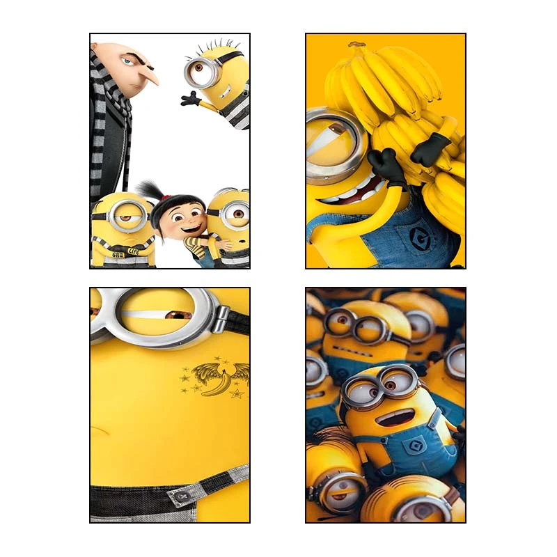 تابلو شاسي کارنيکا طرح من نفرت‌انگیز Despicable Me کد 26409 مجموعه 4 عددی