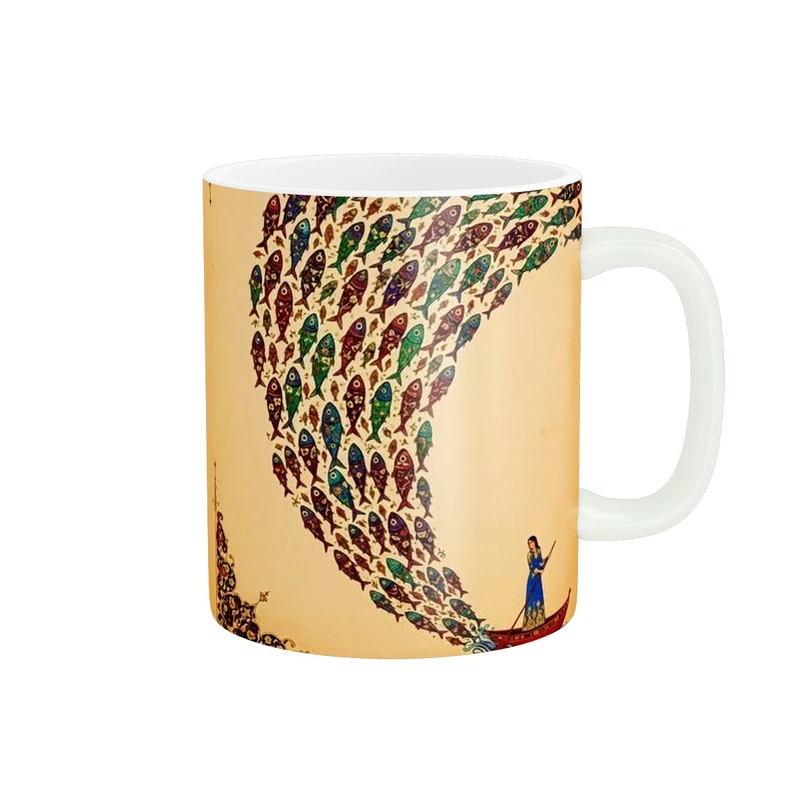 ماگ پاد آفرین مدل ماهی ها و قایق کد 164