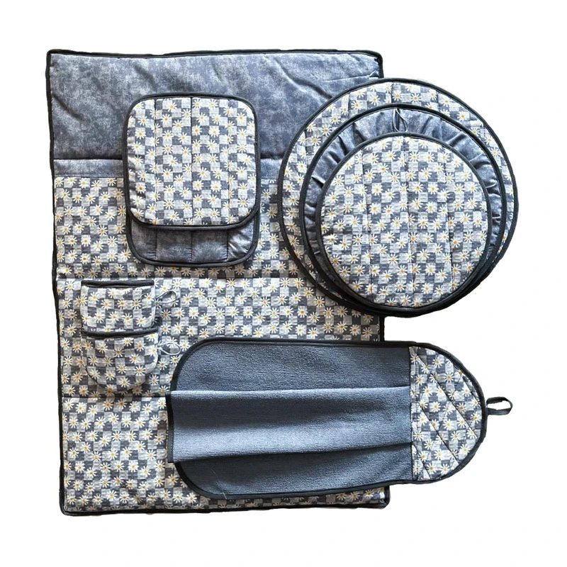 سرویس آشپزخانه ۸ پارچه مدل بابونه کد ۰۰۶ nam