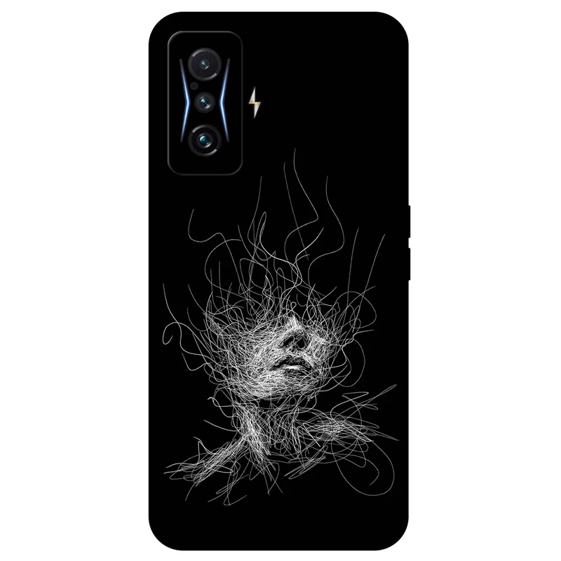 کاور مگافون طرح اسکچ صورت مدل 7423 مناسب برای گوشی موبایل شیائومی Poco F4 GT