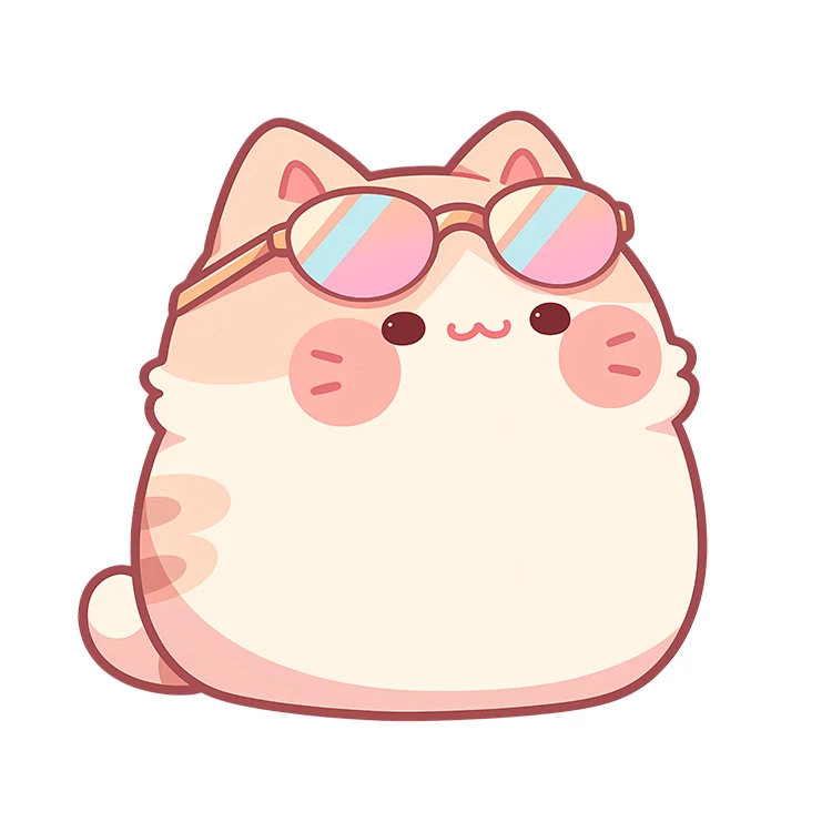 استیکر پارچه و لباس پاد آفرین مدل کارتونی فانتزی گربه بامزه کد S6263