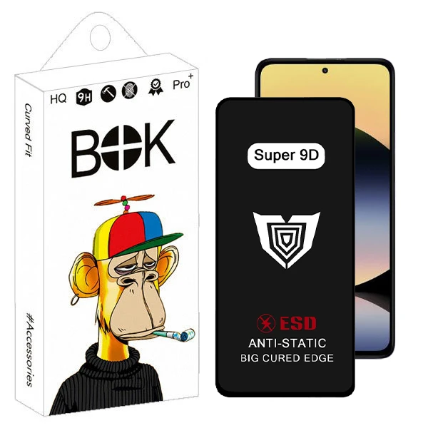 محافظ صفحه نمایش بوک مدل Super 9D Pro مناسب برای گوشی موبایل شیائومی redmi note 14