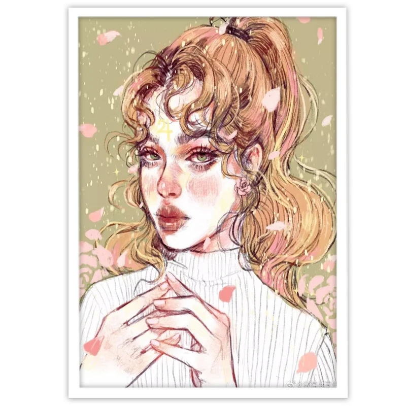 تابلو بکلیت طرح مدل موی دخترانه مدل W-15367