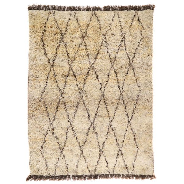 گلیم گبه دستبافت سه متری مدل شگی طرح مراکشی کد 140768