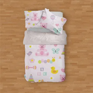 سرویس روتختی مدوپد طرح دنیای بچه‌ها مدل PAT00258 یک نفره 4 تکه