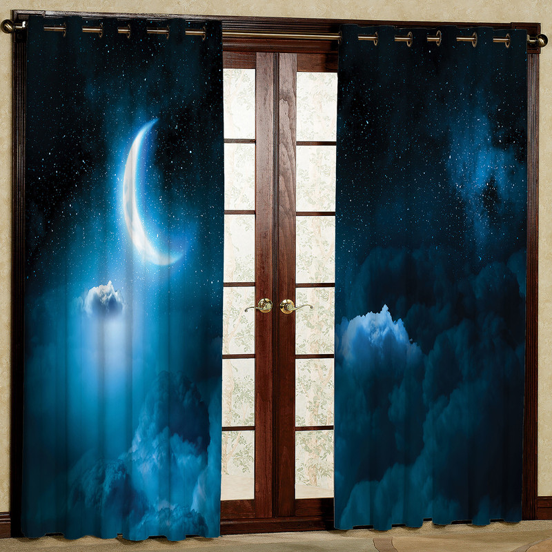 پرده مدل ماه و ستاره هازان پانچی کد 2390 سایز 140x200 سانتی متر