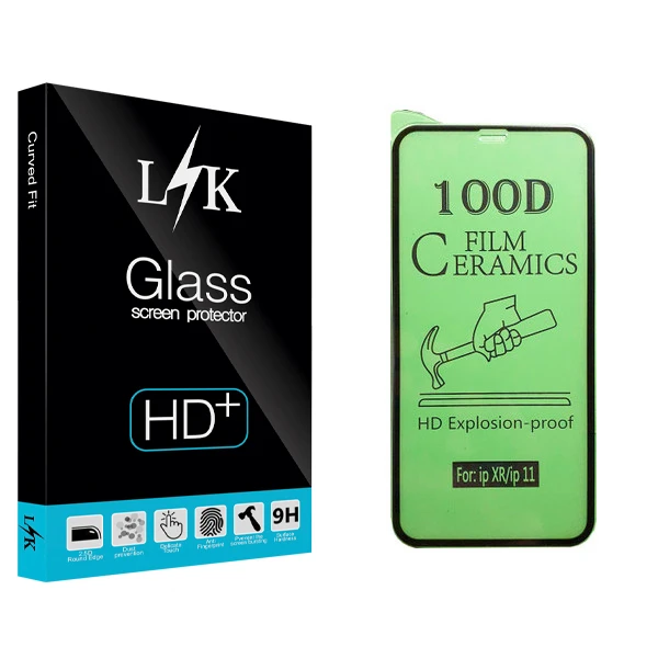 محافظ صفحه نمایش سرامیکی ال کی مدل Hard glass مناسب برای گوشی موبایل اپل iPhone XR