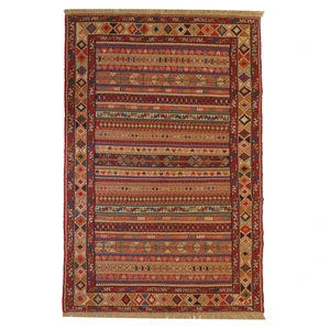 گلیم دستباف دو متری طرح سوزنی کد 644