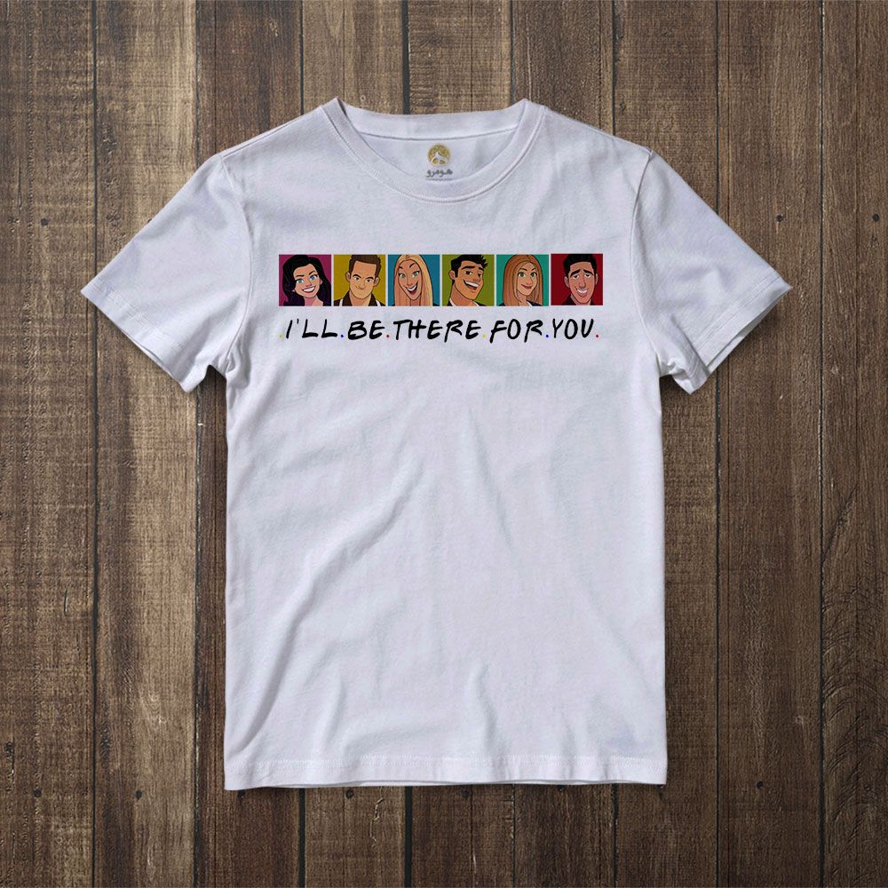 تی شرت آستین کوتاه زنانه هومرو مدل TW420 طرح فرندز - - 5