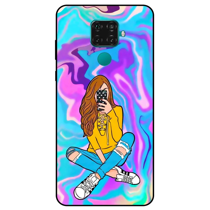 کاور مگافون طرح دخترانه مدل 7592 مناسب برای گوشی موبایل هوآوی Mate 30 Lite   