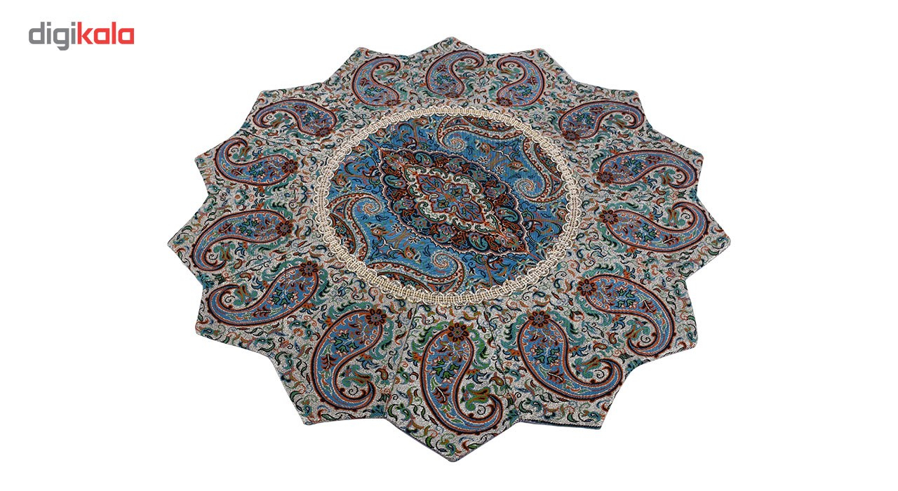 رومیزی ترمه ابریشمی ترمه حسینی طرح خورشید مدل 02-33