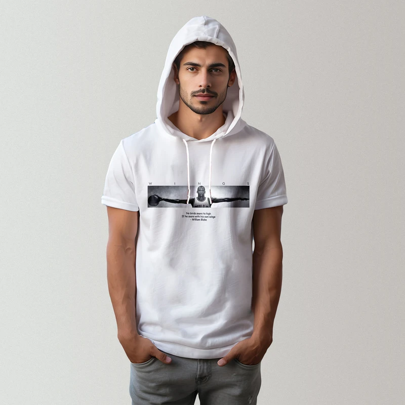 تی شرت کلاه دار مردانه مدل 14030115D