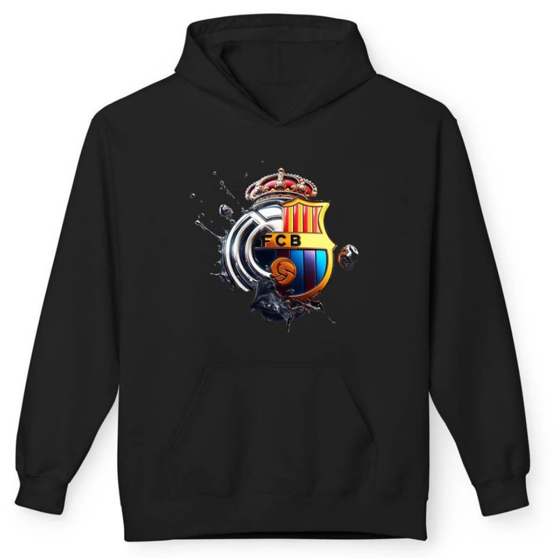 هودی مردانه پاد آفرین مدل فوتبالی رئال مادرید بارسلونا کد 1370