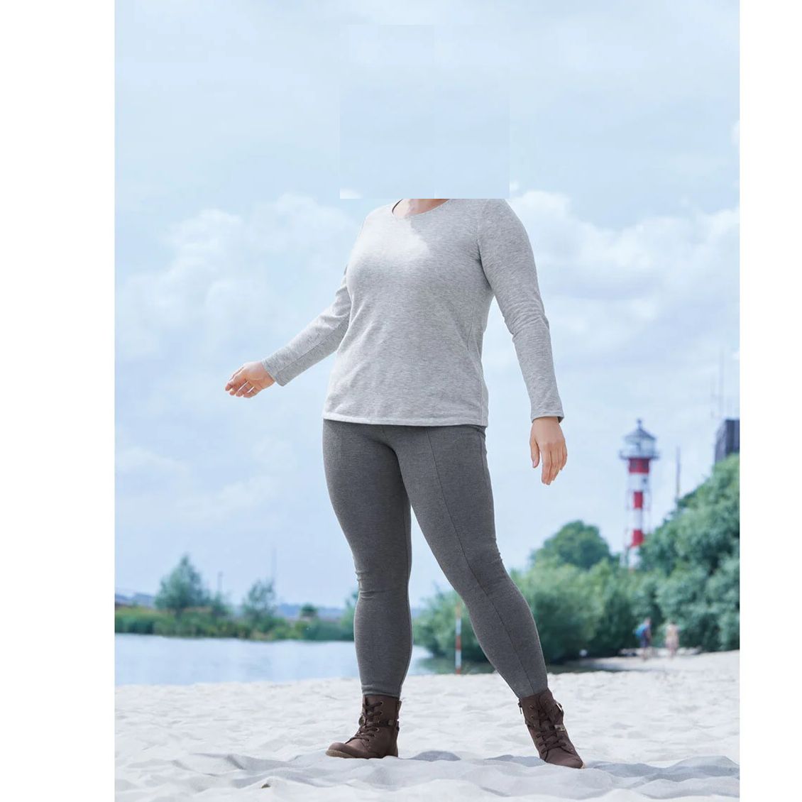 تی شرت آستین بلند زنانه اسمارا مدل داخل کرک کد 10864377 -  - 4