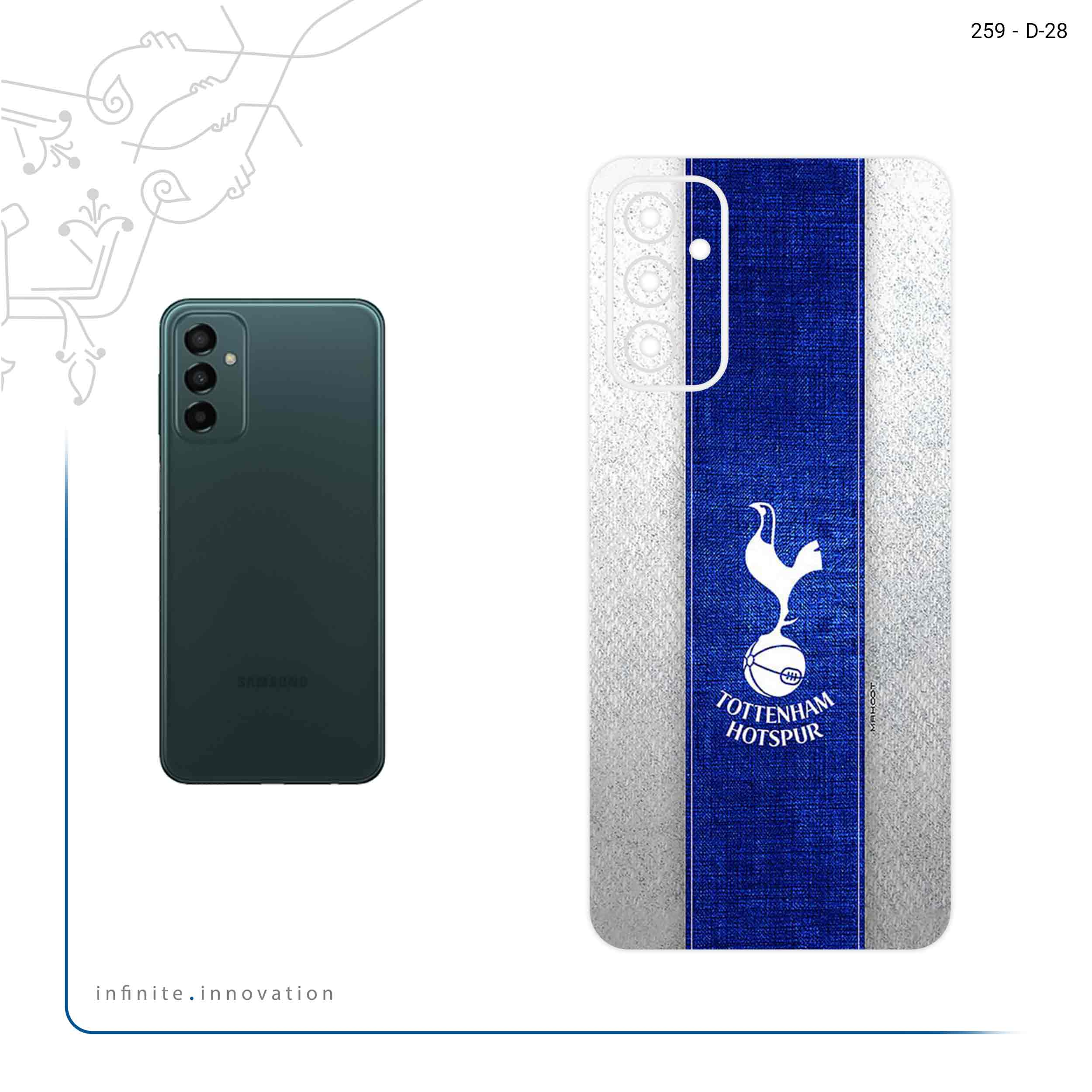 برچسب پوششی ماهوت مدل Tottenham_Hotspur_FC مناسب برای گوشی موبایل سامسونگ Galaxy M23
