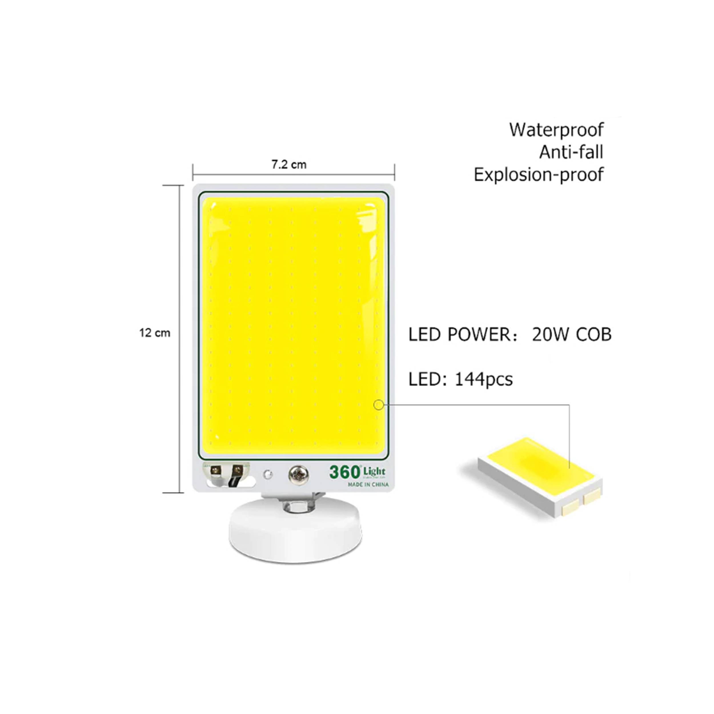 چراغ کمپینگ 360 لایت مدل TM-12 COB