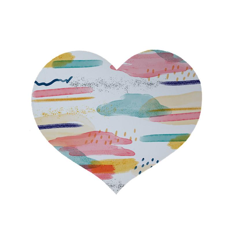  پادری مدل قلب طرح آبرنگی کد 8000 سایز 90x90 سانتی متر 