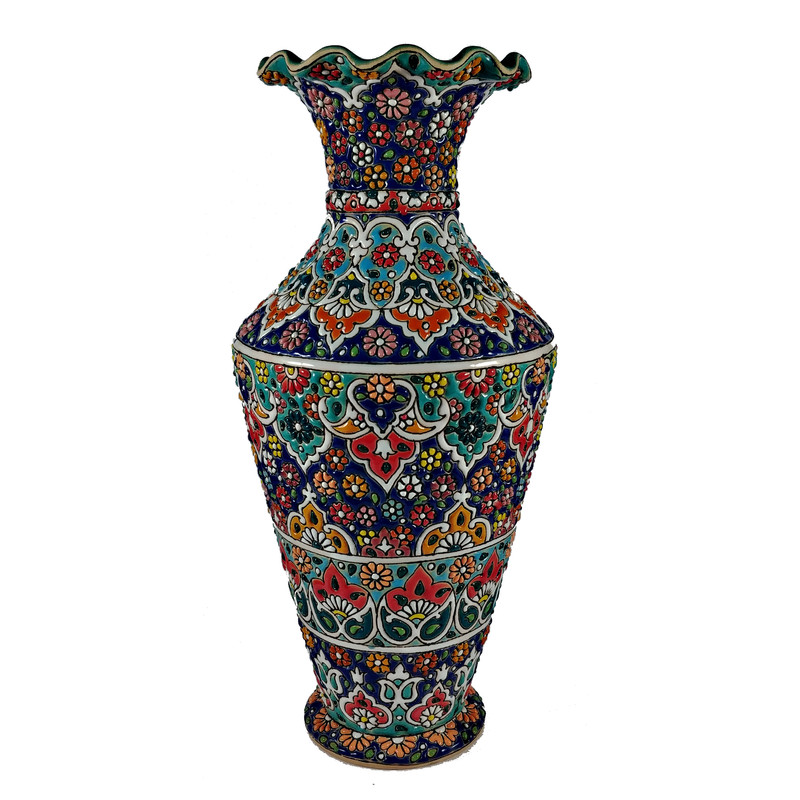 گلدان میناکاری سفالی کد S13