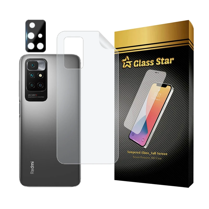 محافظ پشت گوشی گلس استار مدل MTBFULG مناسب برای گوشی موبایل شیائومی Redmi 10 2022 به همراه محافظ لنز