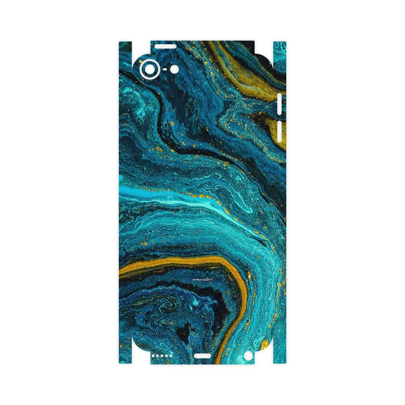 برچسب پوششی ماهوت مدل Turquoise marblewith golden streaks-FullSkin مناسب برای گوشی موبایل اپل iPod touch 6th generation