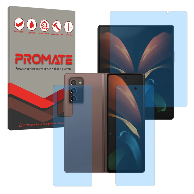 محافظ صفحه نمایش مات آنتی بلو پرومیت مدل Resistant مناسب برای گوشی موبایل سامسونگ Galaxy Z Fold 2 به همراه محافظ پشت گوشی