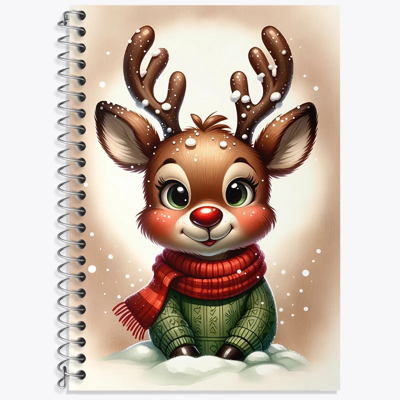 دفتر زبان 50 برگ خندالو مدل دو خط طرح گوزن کیوت کد N4542