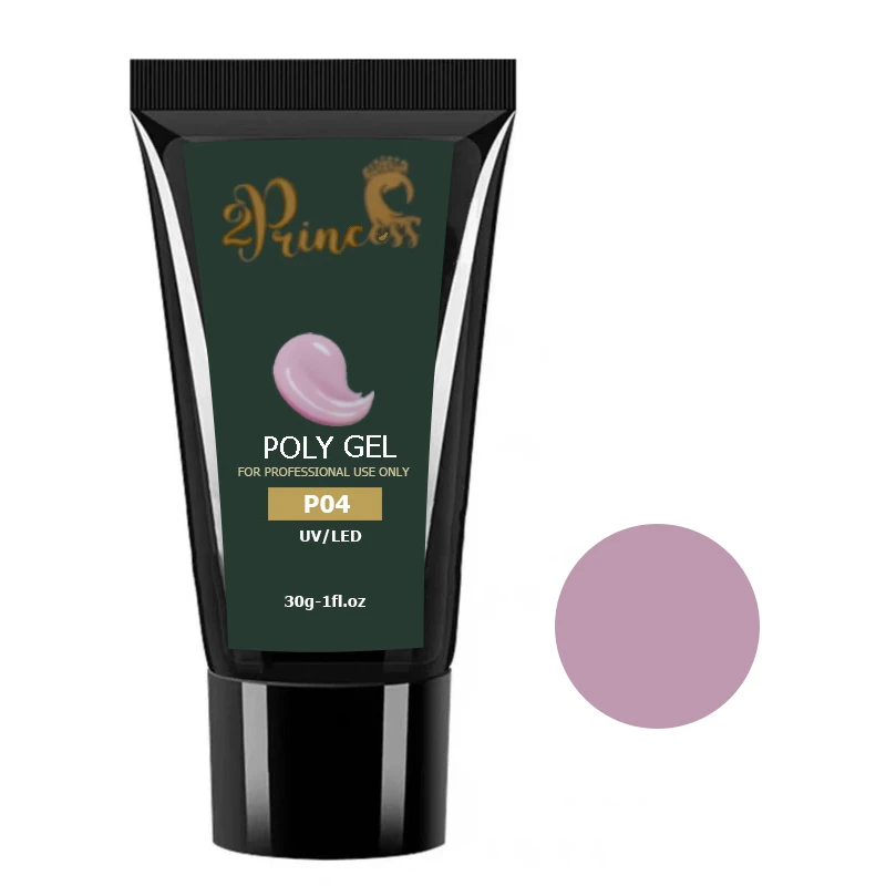 پلی ژل کاشت ناخن پرنسس مدل P04 وزن 30 گرم رنگ صورتی