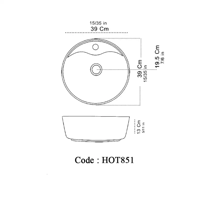 کاسه روشویی گاتریا مدل هما گرد 04