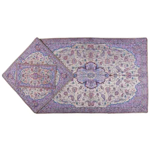 سجاده و جانماز ترمه حسینی طرح شاه عباسی 10-5 یاسی براق