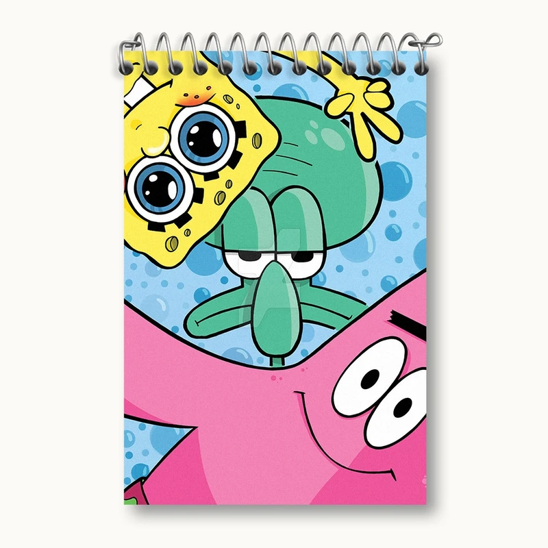 دفتر یادداشت 50 برگ خندالو مدل باب اسفنجی و پاتریک کد F1593