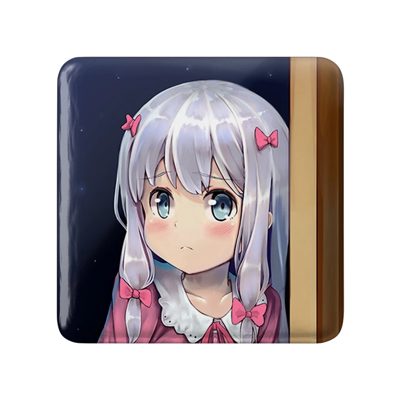 مگنت خندالو طرح ساگیری انیمه ارومانگا سنسی Eromanga Sensei  مدل مربعی کد 22616