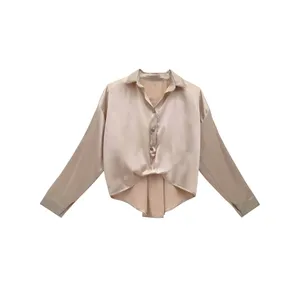 بلوز آستین بلند یقه برگردان زنانه مدل ولورا