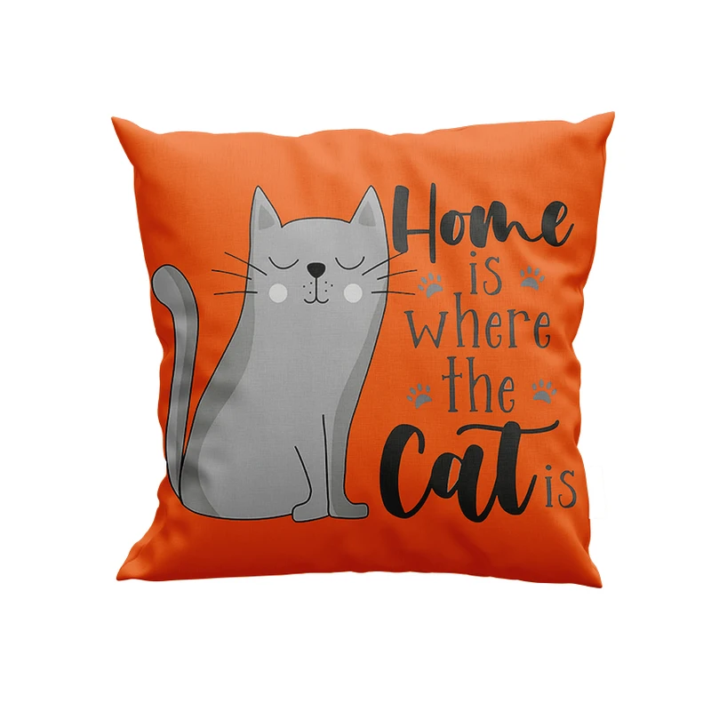 کوسن پاد آفرین مدل گربه و خانه کد DKK382