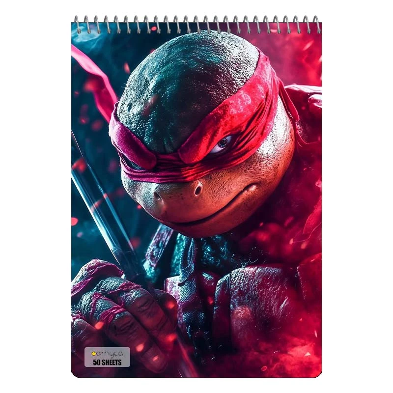 دفتر نقاشی 50 برگ سیمی کارنیکا طرح لاک پشت های نینجا Teenage Mutant Ninja Turtles کد 36948