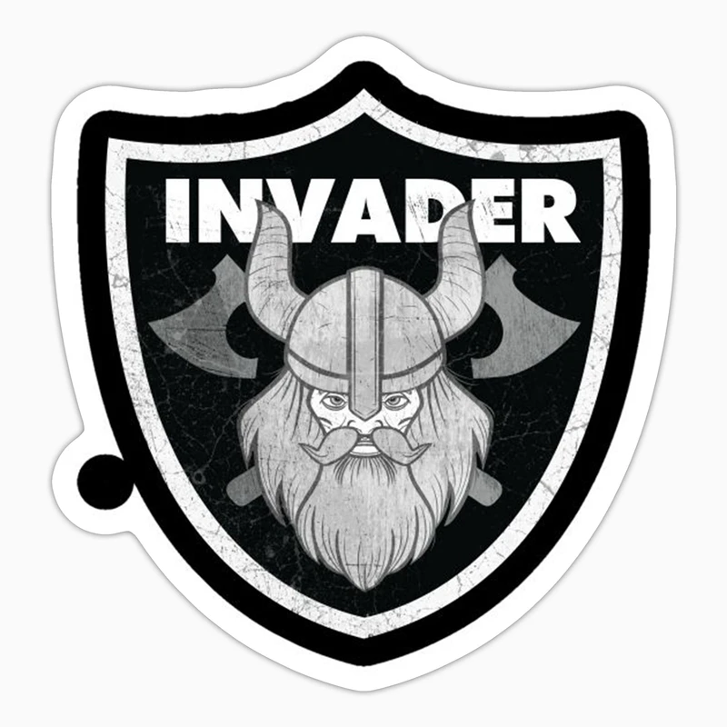 استیکر لپ تاپ و موبایل بووم طرح سریال Vikings مدل Invader کد LB82