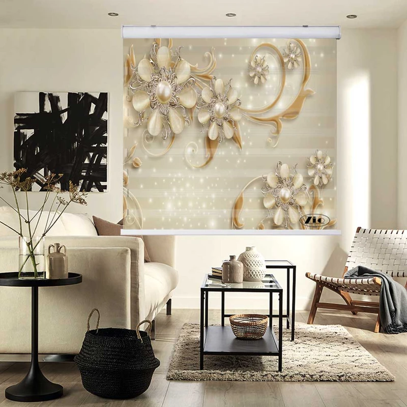 پرده زبرا زیو کد 3D1320 سایز 150x150 سانتی متر