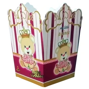 ظرف پاپ کورن طرح تدی دختر بسته 10 عددی