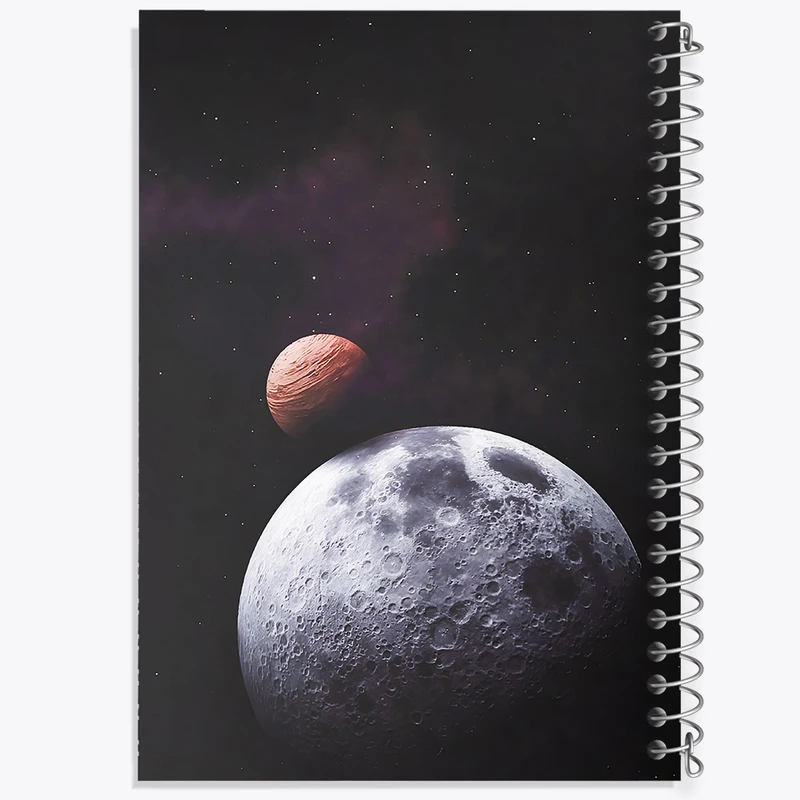 دفتر ژورنال نویسی 50 برگ خندالو مدل نقطه ای طرح کهکشان (galaxy) کد F6721