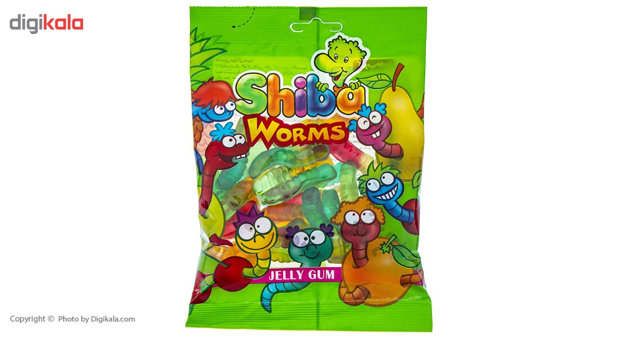 پاستیل میوه ای شیبا مدل  Worms مقدار 180 گرم