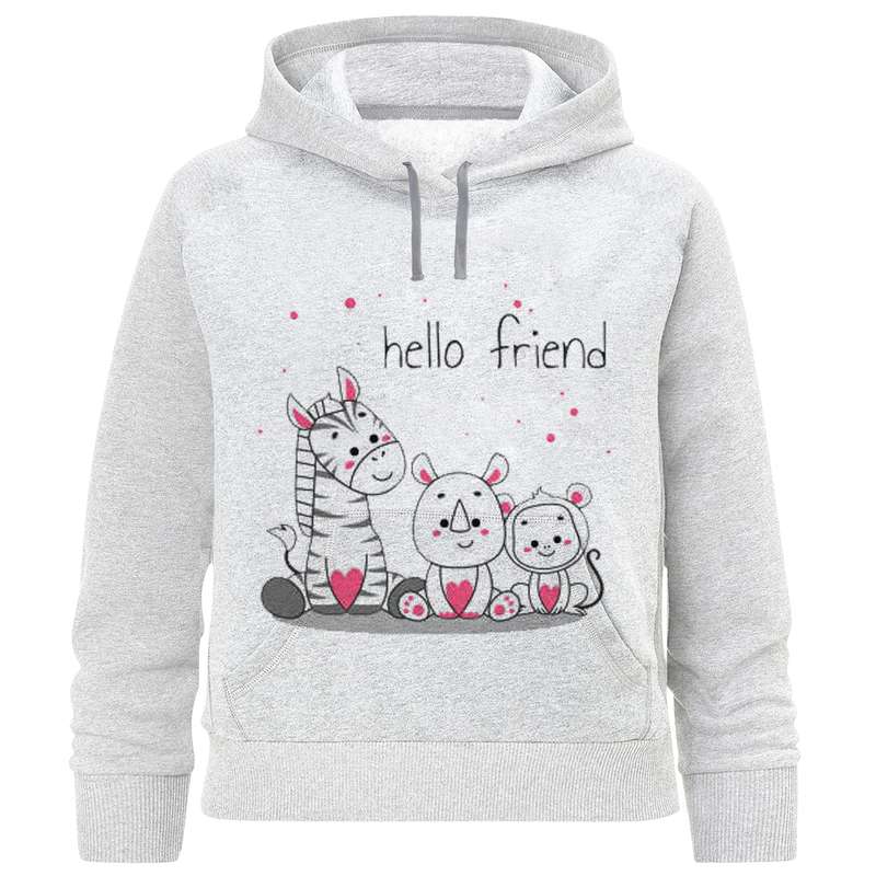 هودی دخترانه مدل حیوانات F1064