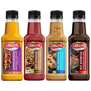 طعم دهنده مخصوص گوشت و طعم‌ دهنده مخصوص ماهی و طعم‌ دهنده باربیکیو تند و طعم‌ دهنده زعفرانی لانزا - 150 گرم بسته 4 عددی