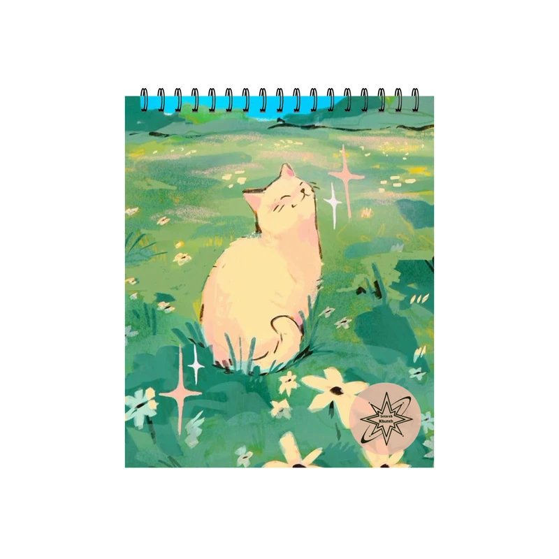 دفتر طراحی 40 برگ ستاره خونه مدل گربه کد a2