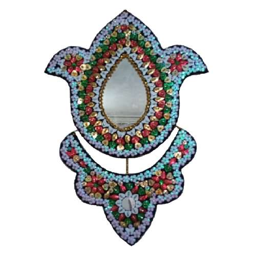 آیینه سوزن دوزی مدل لاله دو تکه