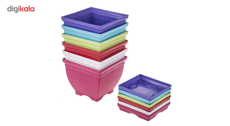 گلدان شهر آذین مدل 7014 مجموعه 6 عددی گلدان شهر آذین مدل 7014 مجموعه 6 عددی