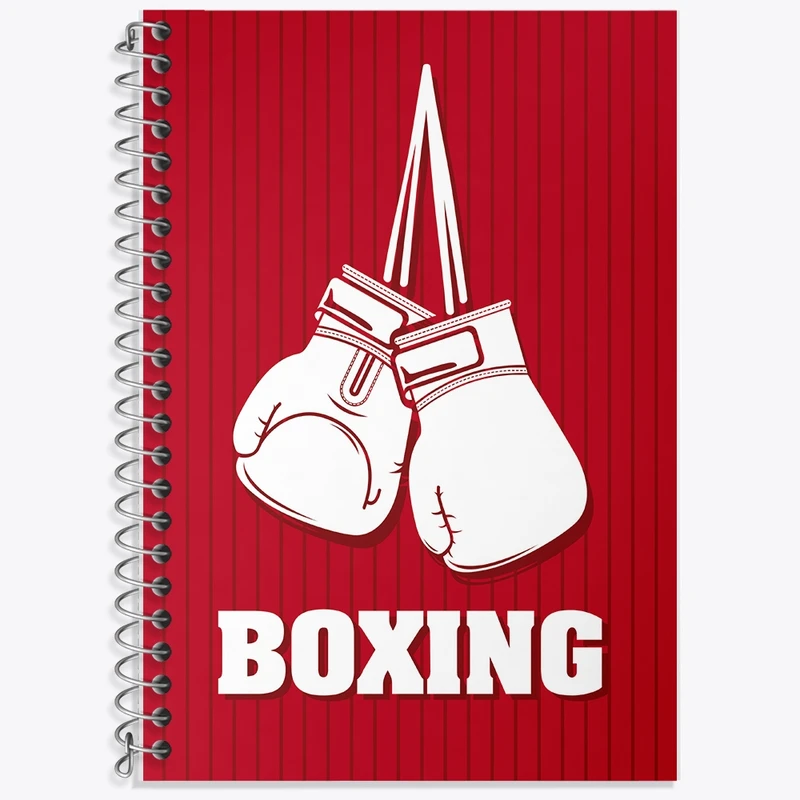 دفتر زبان 50 برگ خندالو مدل سه خط طرح بوکس (Boxing) کد F1465