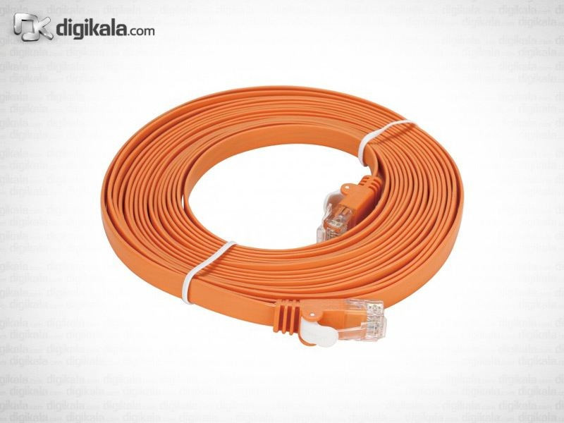 کابل شبکه 5 متری CAT6 نارنجی رنگ دی-لینک مدل NCB-C6UORGF1-5